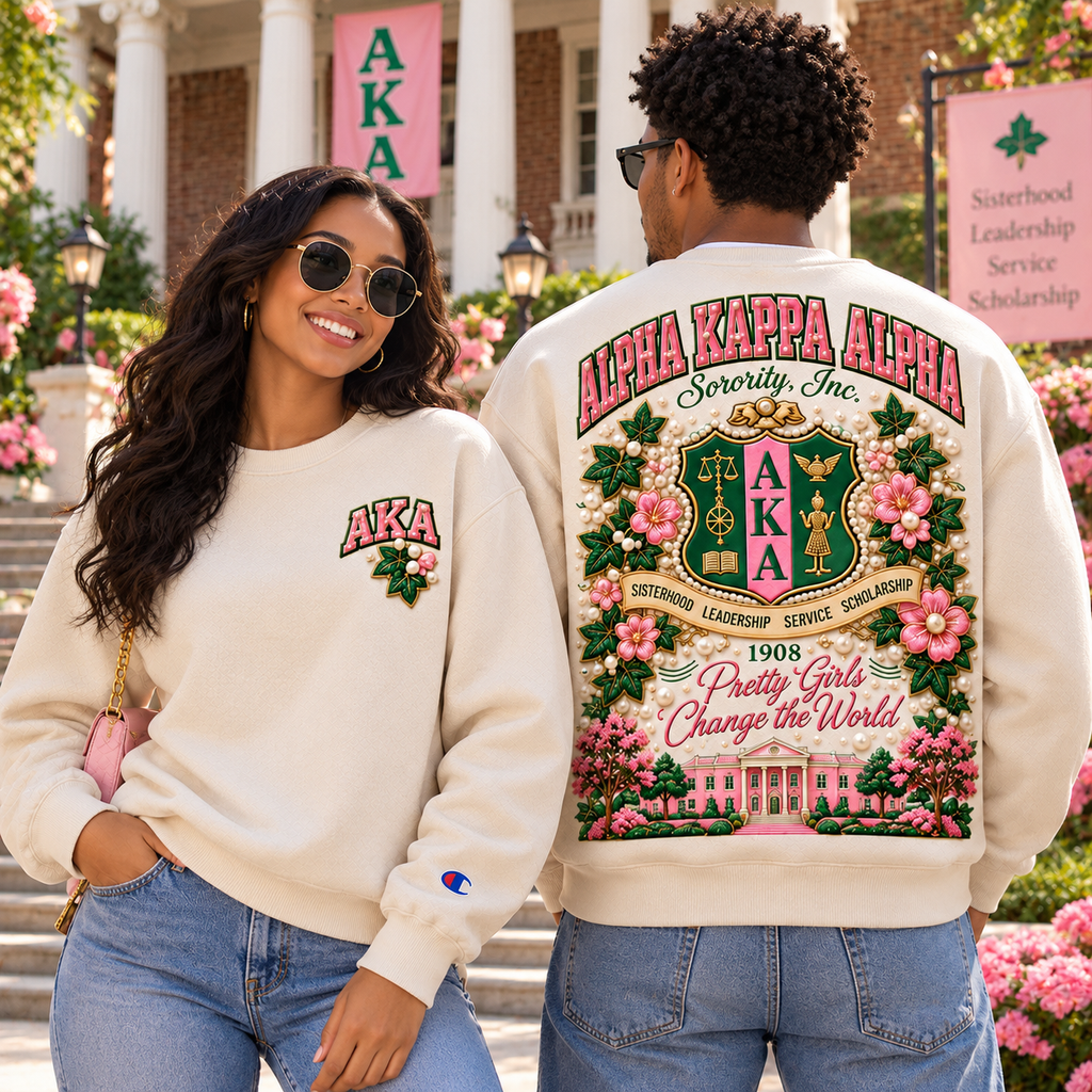 AKA Premium Embroidered Crewneck Sweatshirt BMD