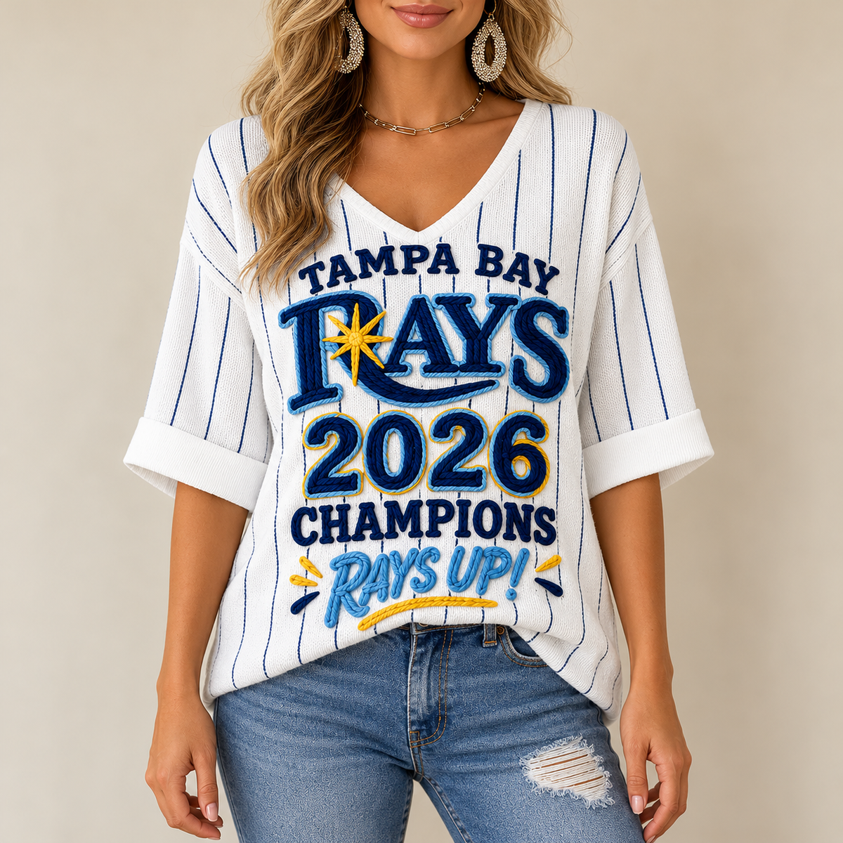 TPBR V-neck Long Sleeve Shirt HTTT