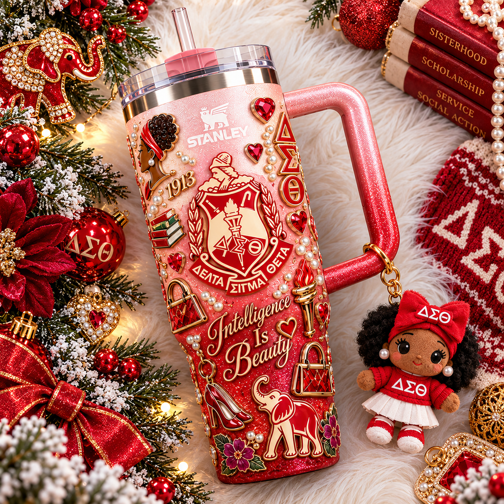 DST 40oz 3D Embossed Glitter Tumbler Collector Edition TTNL