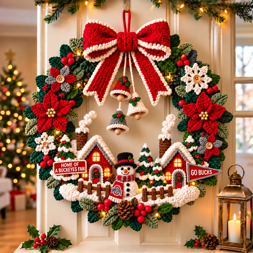 OSB Christmas Village Crochet-Style Wreath PNPA