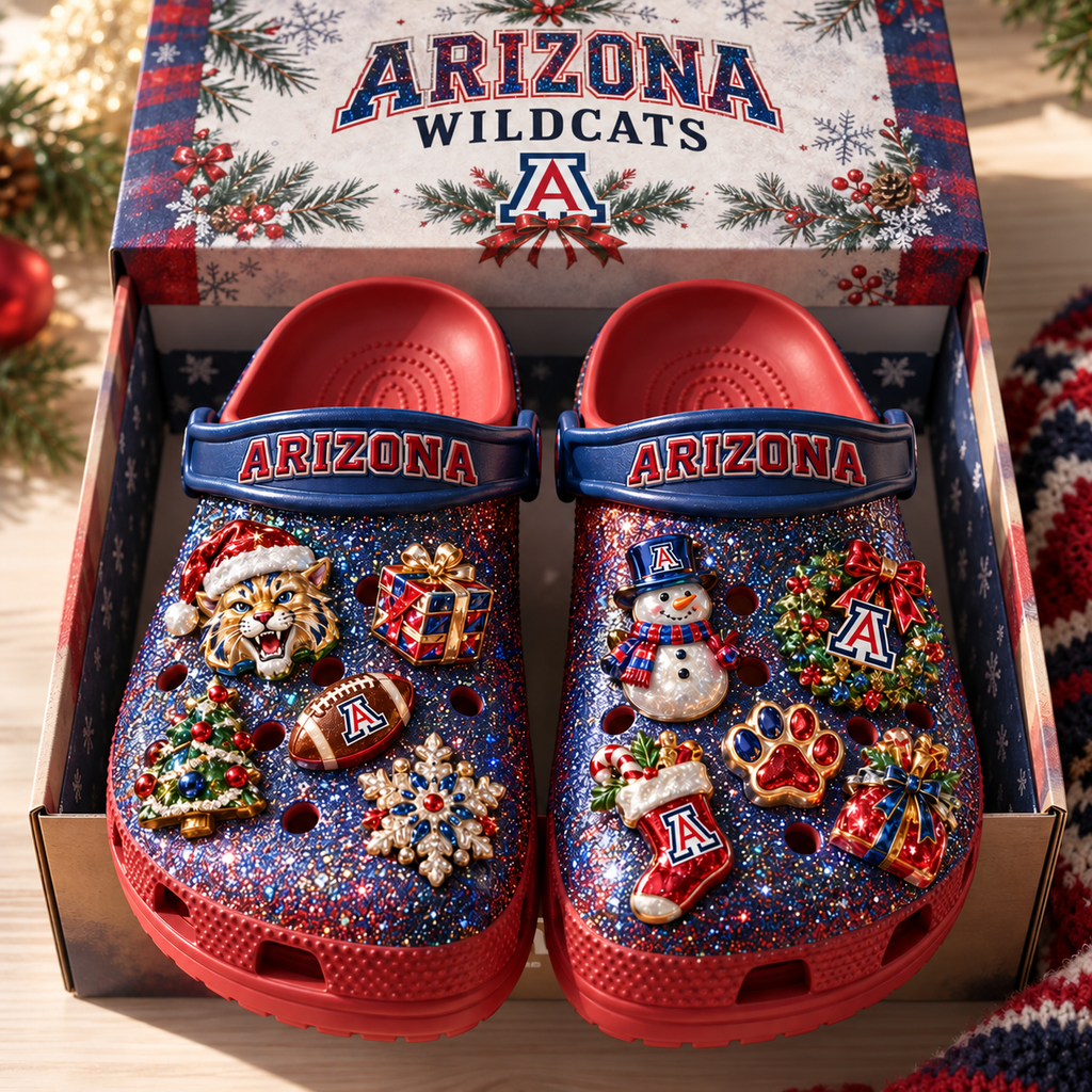 AWC Premium Christmas Glitter Charm Clogs NTTB