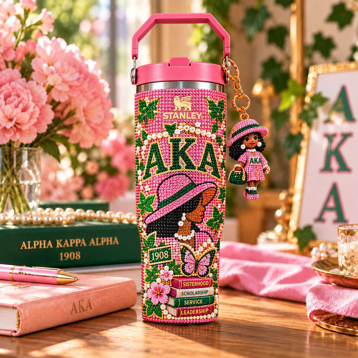 AKA Premium Rhinestone Tumbler Gift Set NTNA