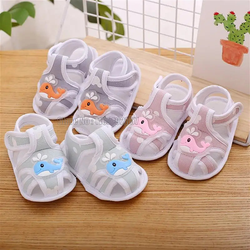 Toddler Infant Kids Girl Summer Cute Casual Princess Cartoon Soft Sandals Crib Shoes Boy First Walkers Baby Shoes